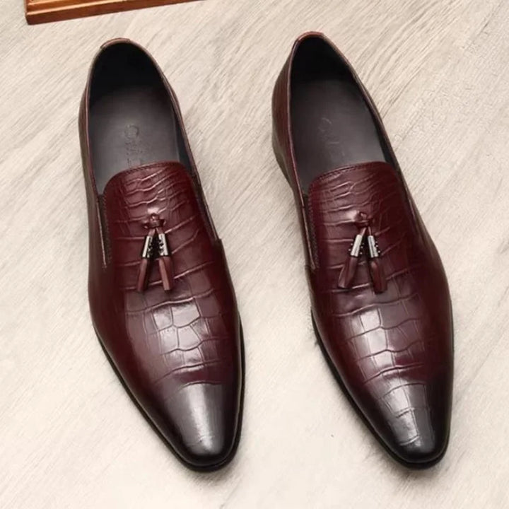 Smart Embossed Slip-On Loafers