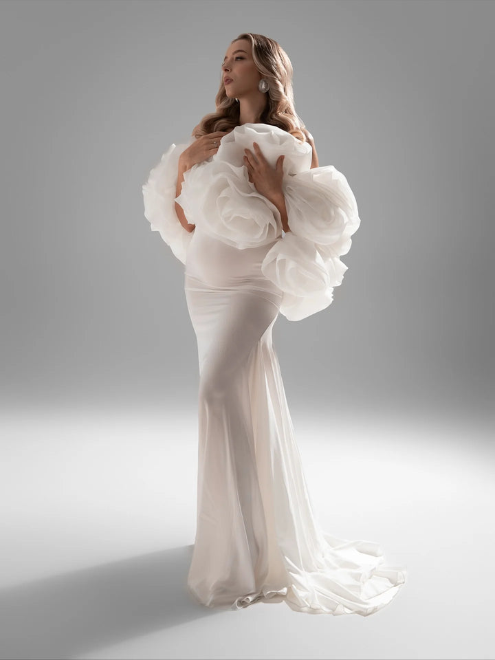 Gorgeous Two-Piece Maternity Photoshoot Dress