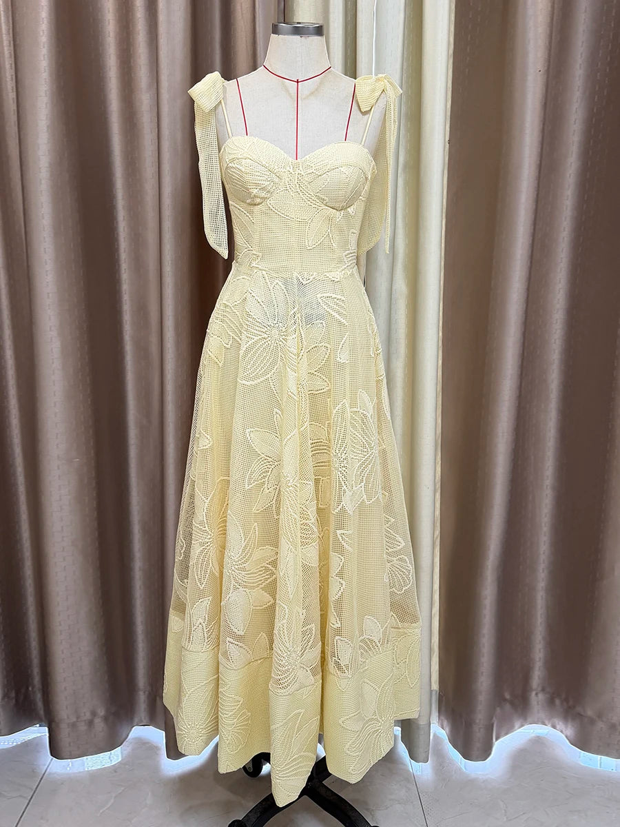 Premium Spliced Bow Party Dress