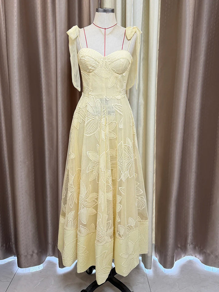 Premium Spliced Bow Party Dress