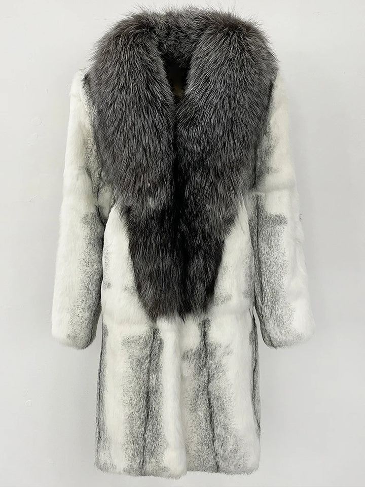 Refined Thick Fur Mid-length Coat