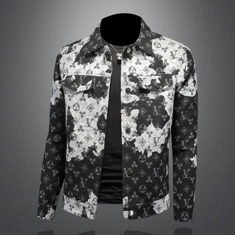 Handsome Jacquard Denim Jacket