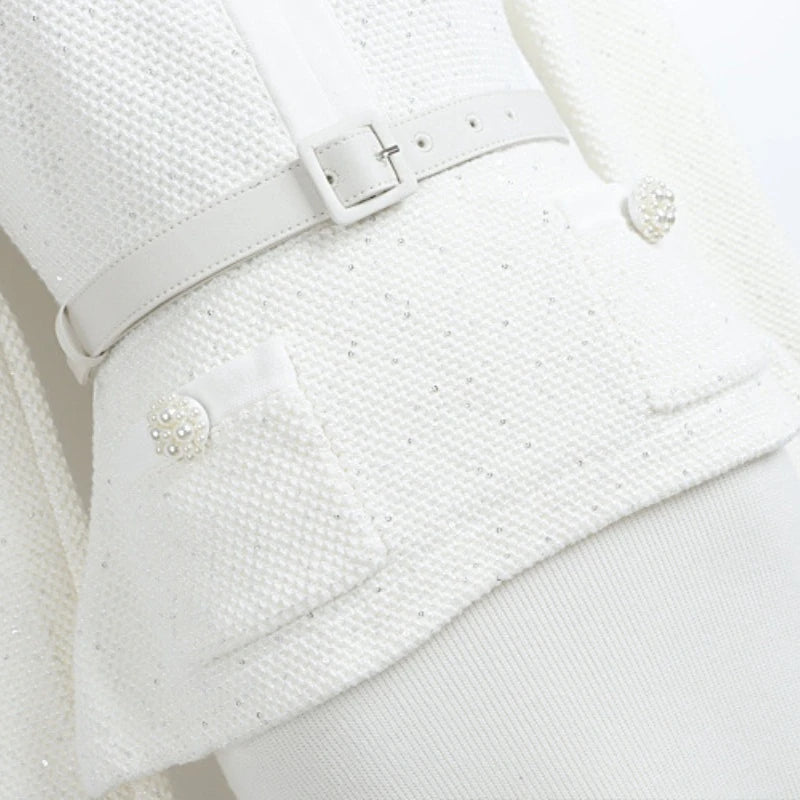 Refined Bow Knitted Commuter Dress