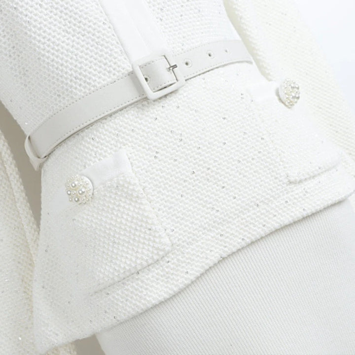 Refined Bow Knitted Commuter Dress