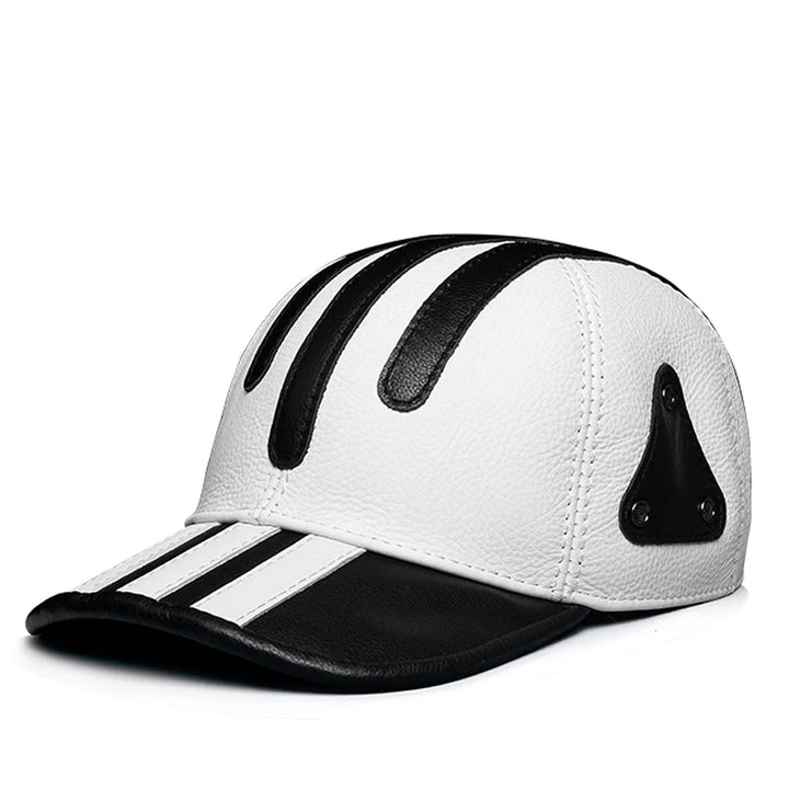 Black Striped Triangle Golf Peaked Hat