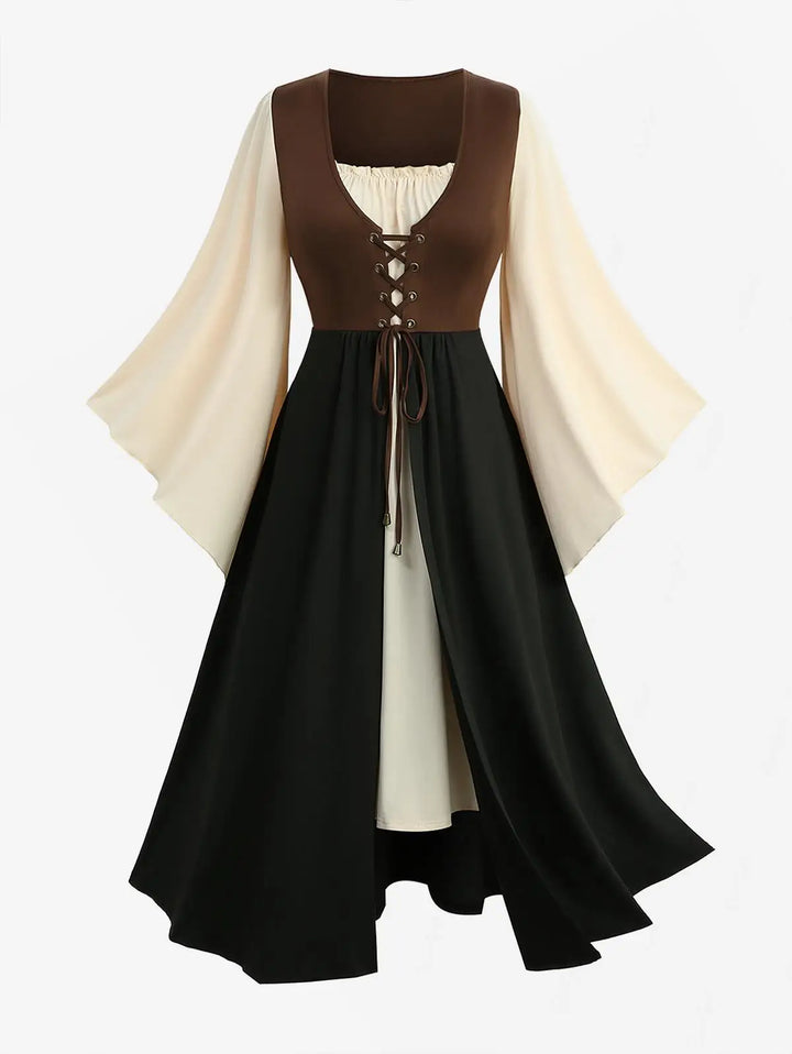 High-Class Flare Sleeves Formal Dress