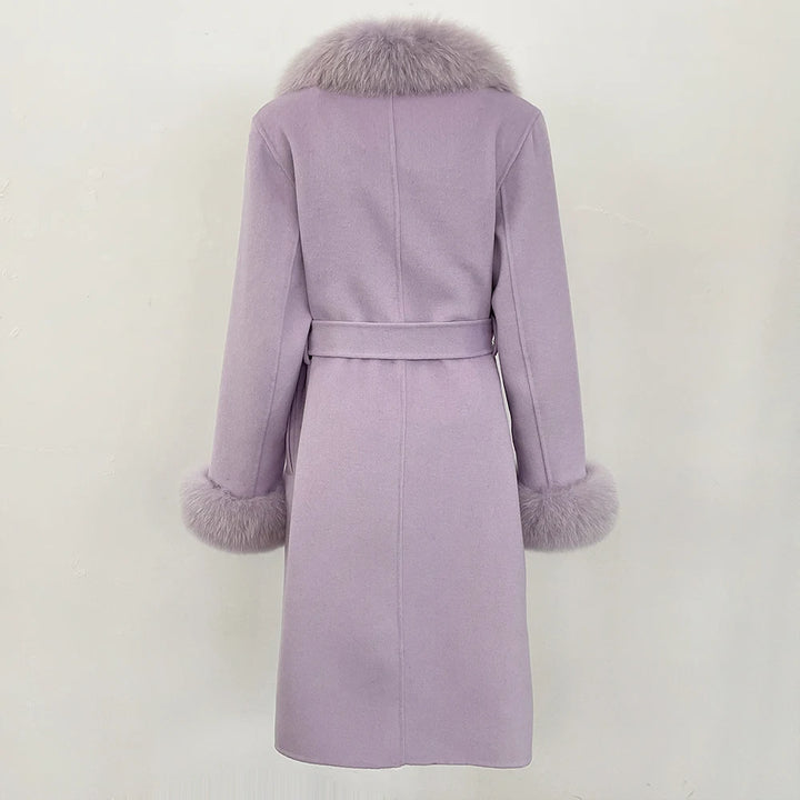 Comfortable Wool Cashmere Long Coat