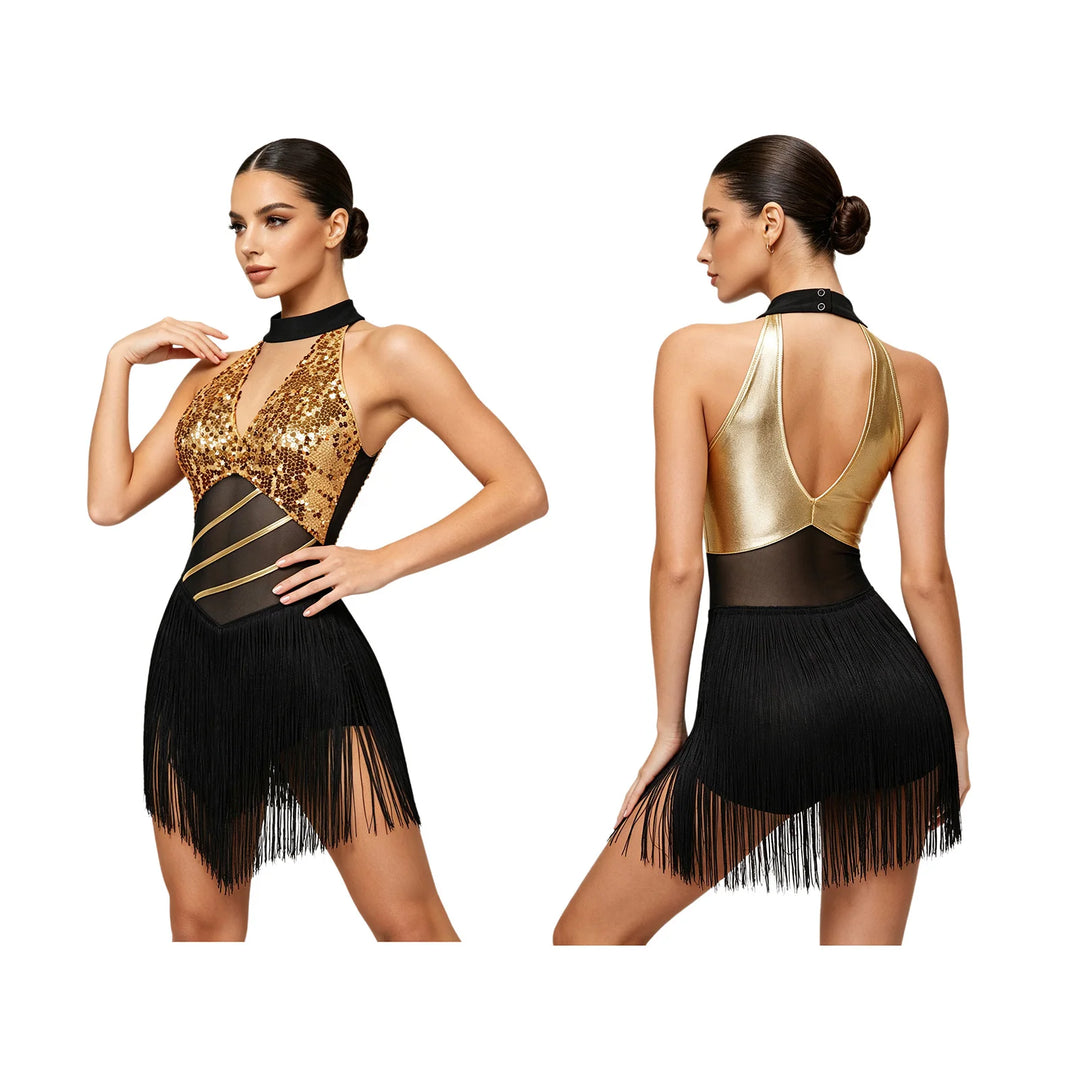 Sparkly Tassel Salsa Ballroom Dancewear