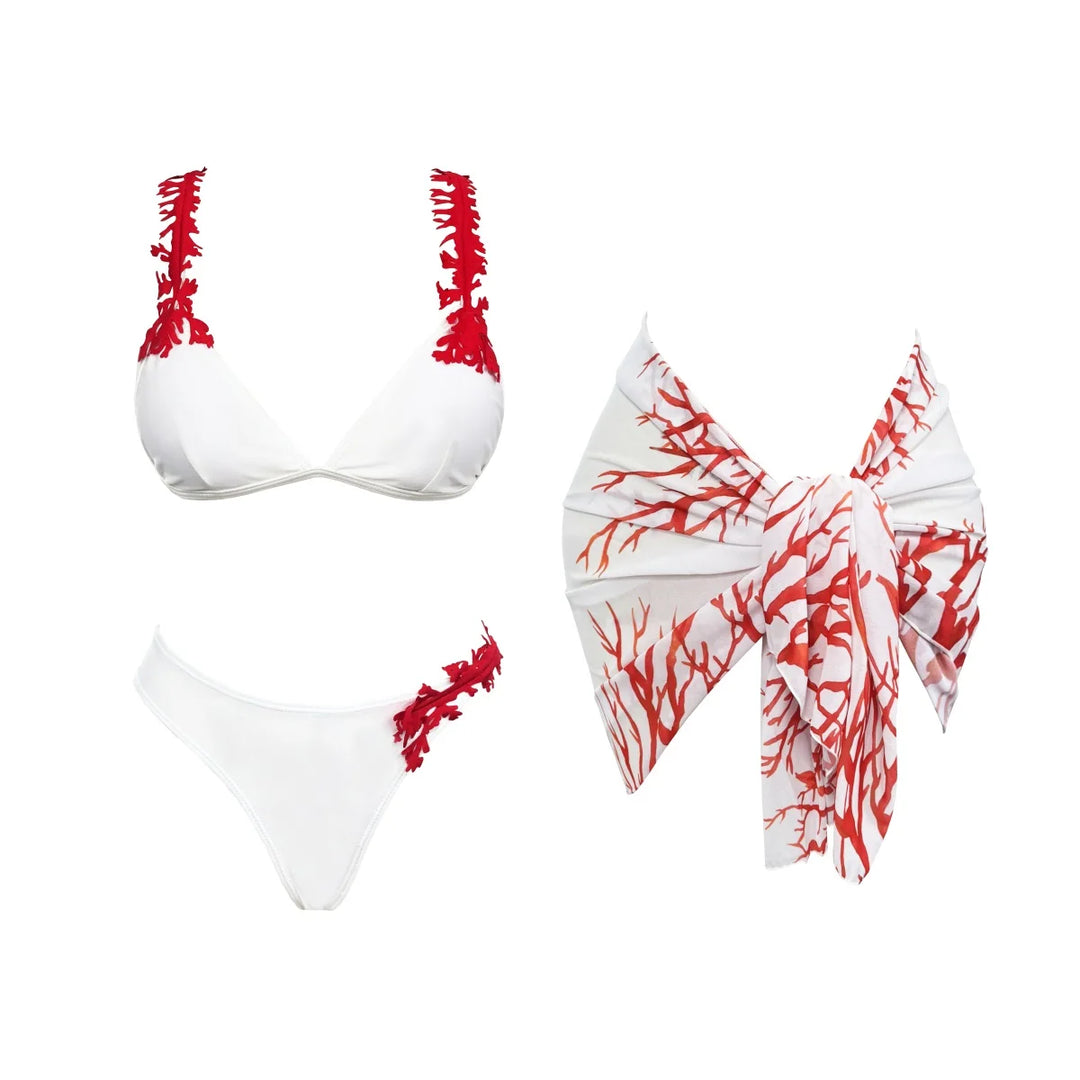 Stylish Hollow Laser Cut Bikini Set