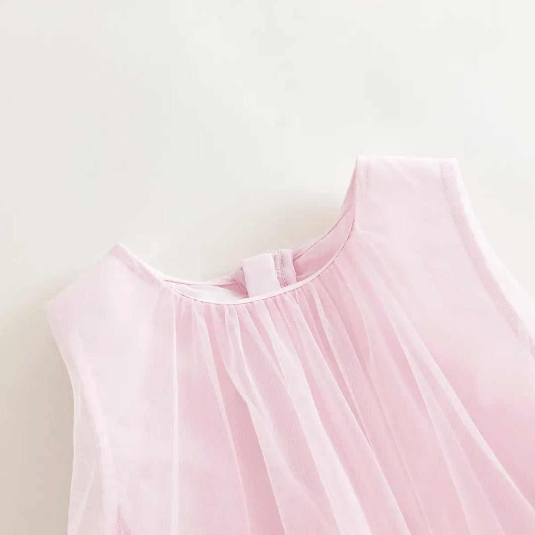 Elegant Flower Hem Tulle Dress