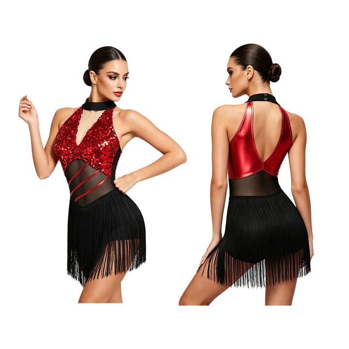 Sparkly Tassel Salsa Ballroom Dancewear
