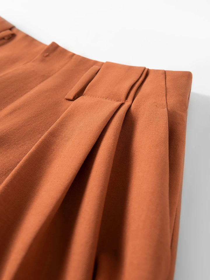 Classic Pleated A-Line Shorts