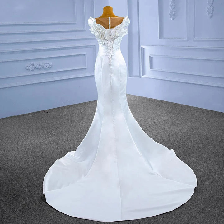 Crystal Sequined Floor-Length Bride's Dress