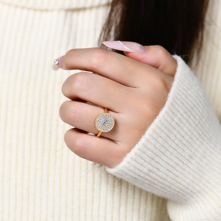 Royal 18K Gold Plating Engagement Ring