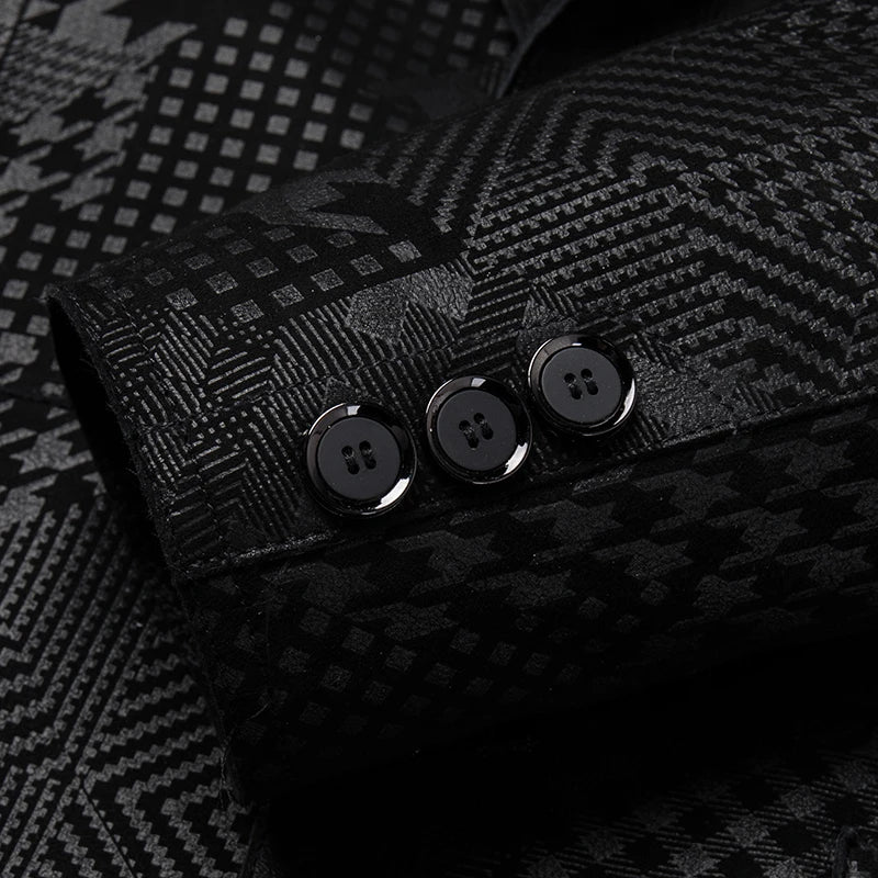 Houndstooth High-End Real Leather Blazers