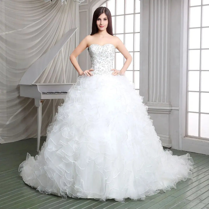 Modern Twist Ball Round Bridal Gown