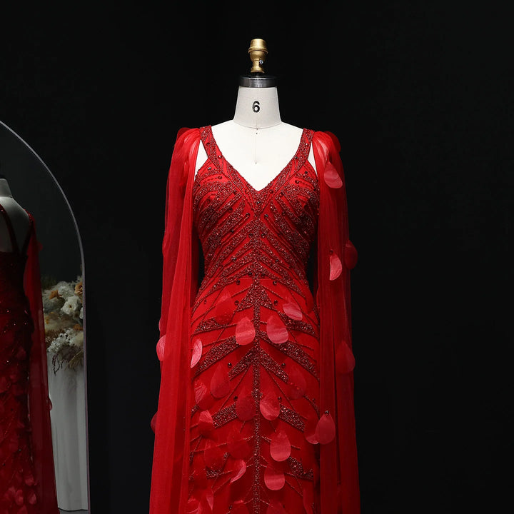 Antique 3D Beading Leaf Artisan Bespoke Dress