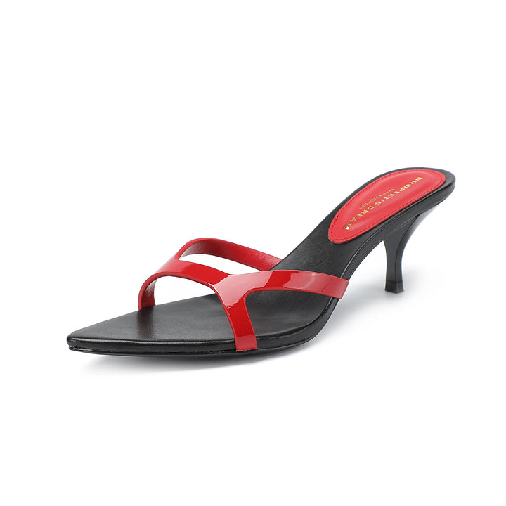 Stylish Pointed Mid-Heel Slippers