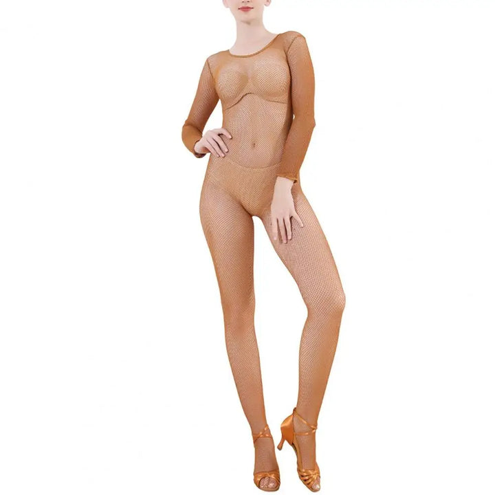 Stylish Full Body Fishnet Stocking Jumpsuit