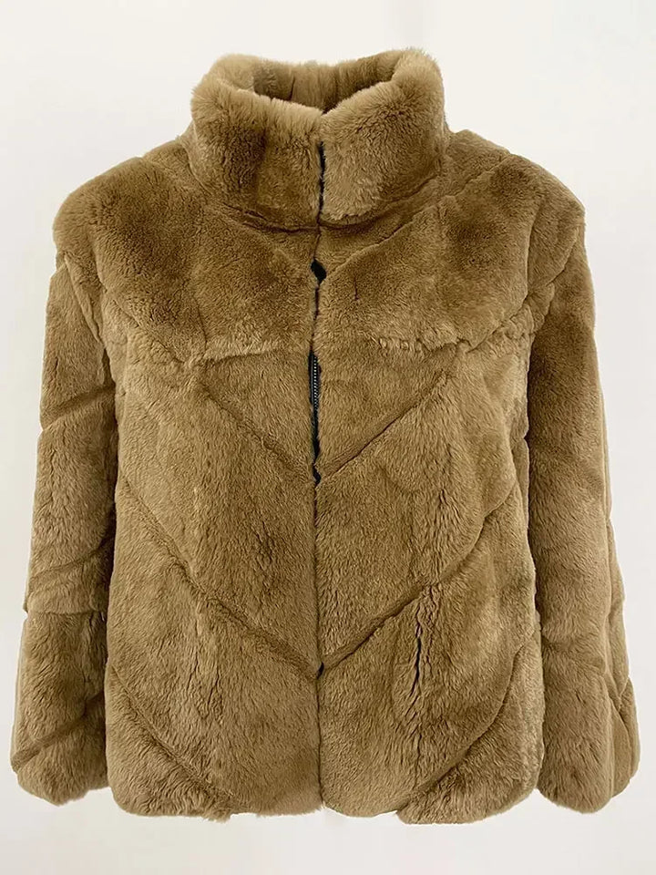 Natural Thickened Cute Fur Warm Coat