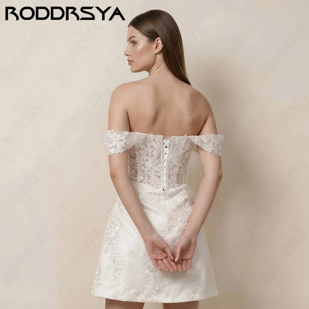 Sophisticated A-Line Short Wedding Dress
