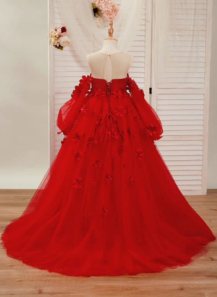 Luxury 3D Flower Appliques Girl&