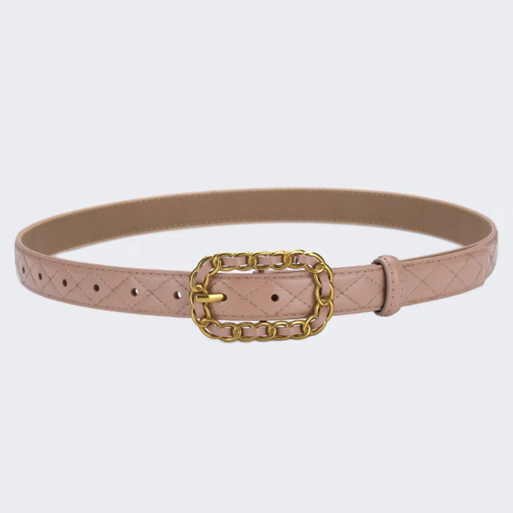 Stylish Leather Pin Buckle Belt