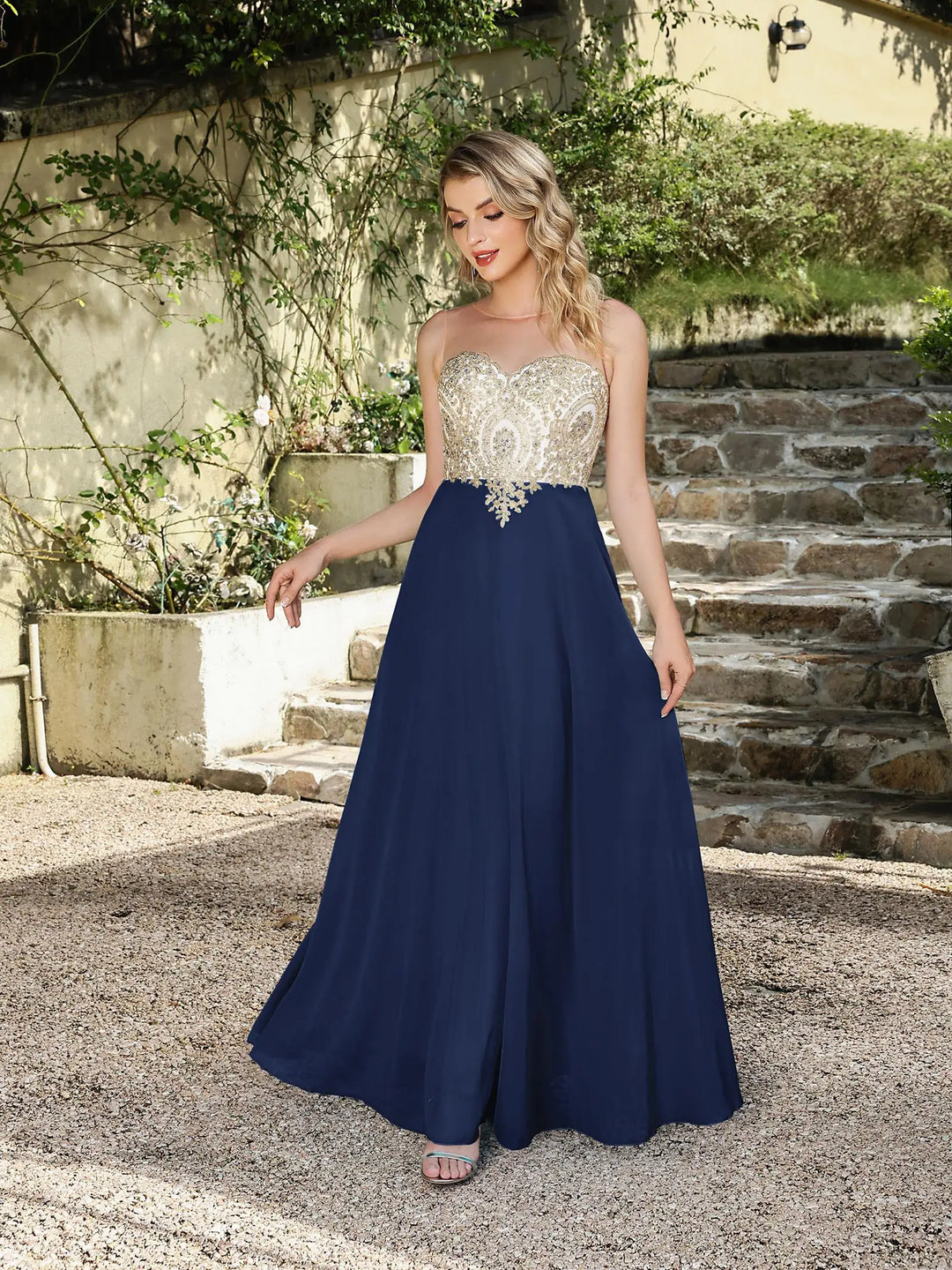 Regal A-Line Chiffon Gown