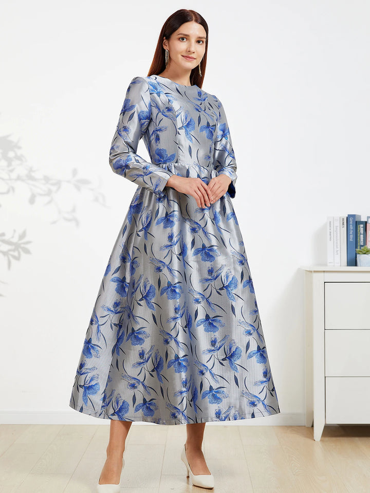 Glamorous Floral Nights Evening Party Dress