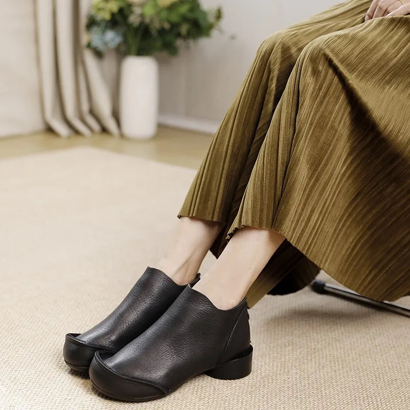 Comfortable Low Heel Short Boots