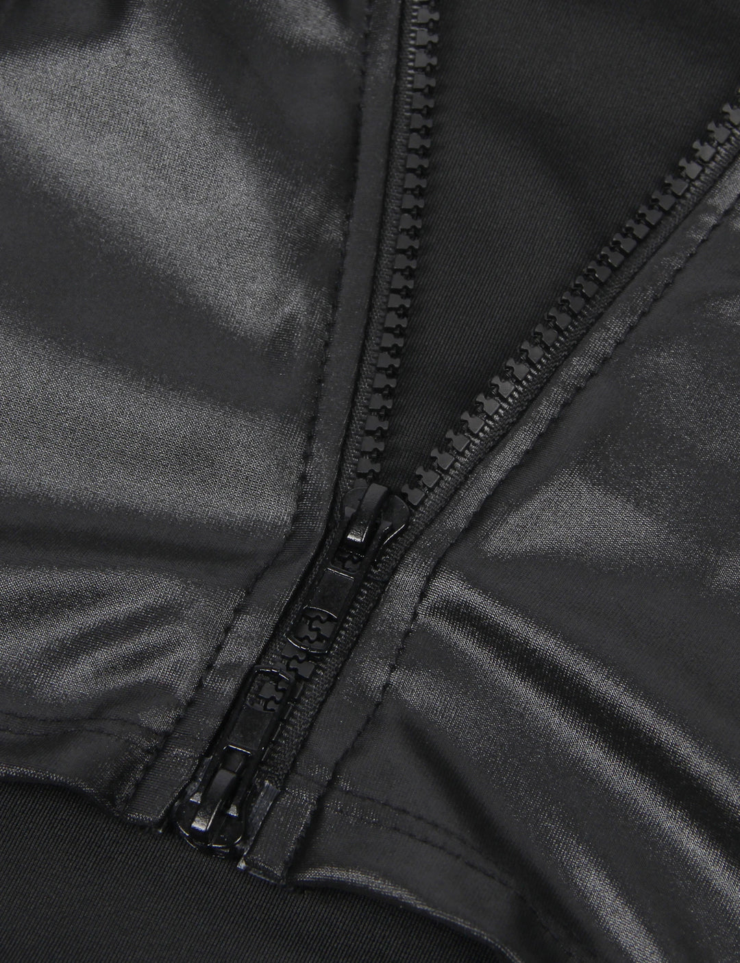 Black Zipper Lace Lingerie