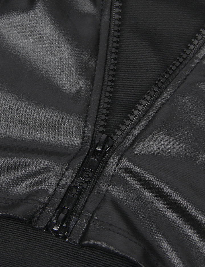 Black Zipper Lace Lingerie