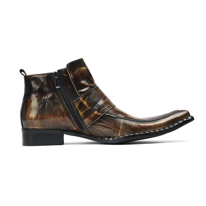 Premium Side Zip Ankle Leather Boots