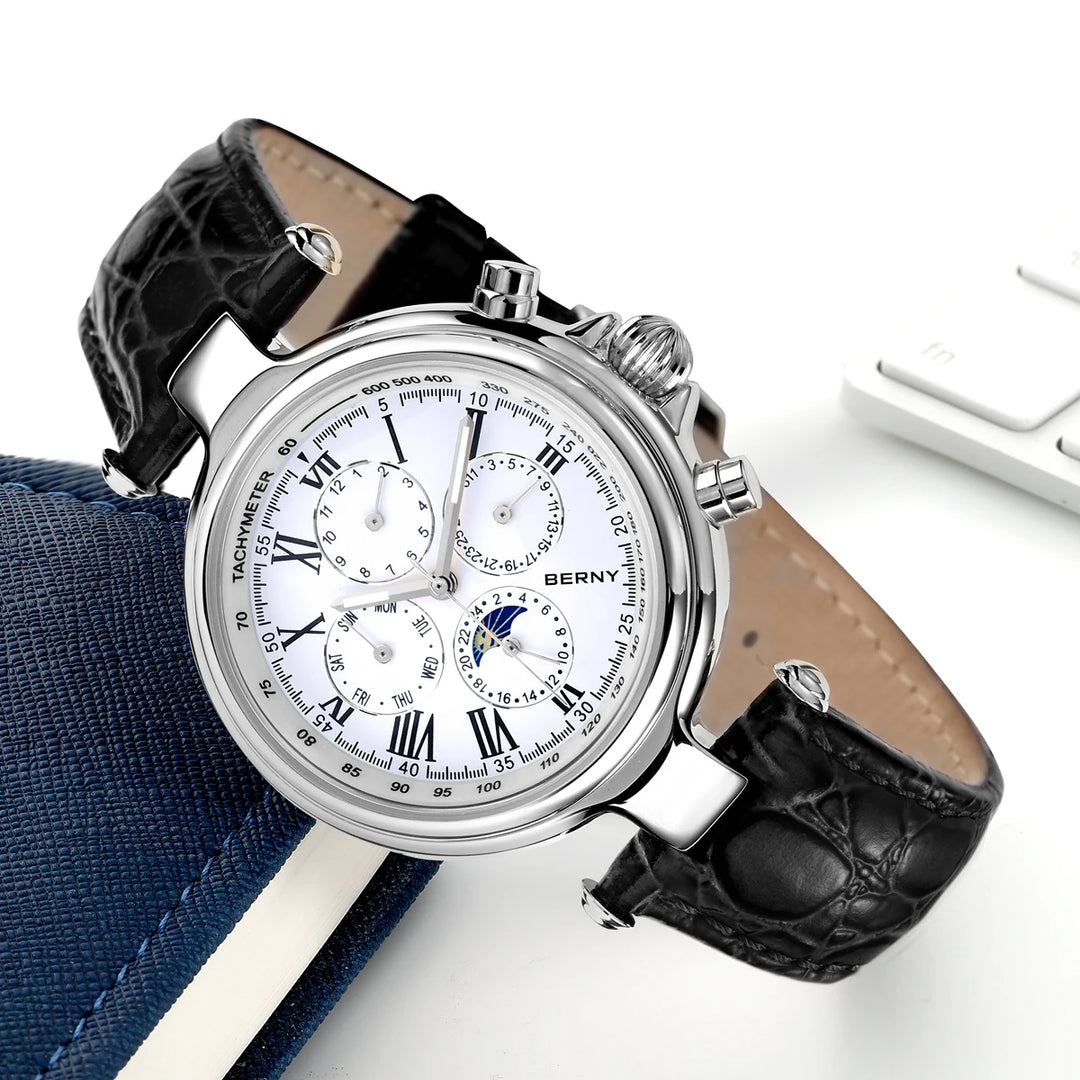 Classic Leather Strap Automatic Watch