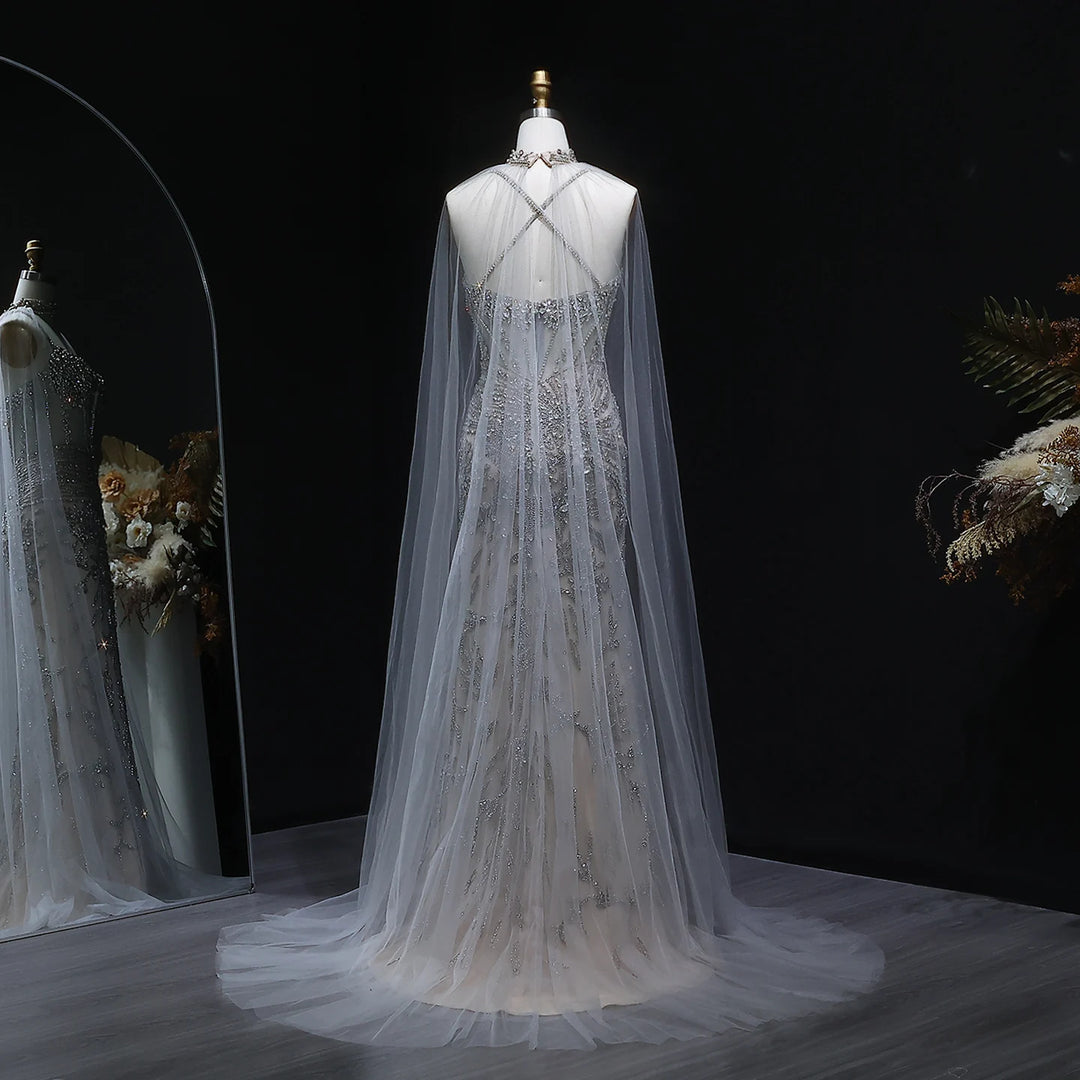 Modern Exquisite Beaded Arabic Evening Dress