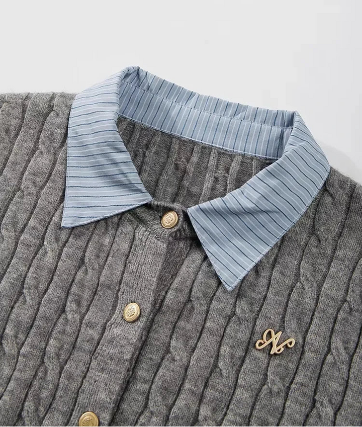 Aesthetic Knitted Long Sleeve Cardigan