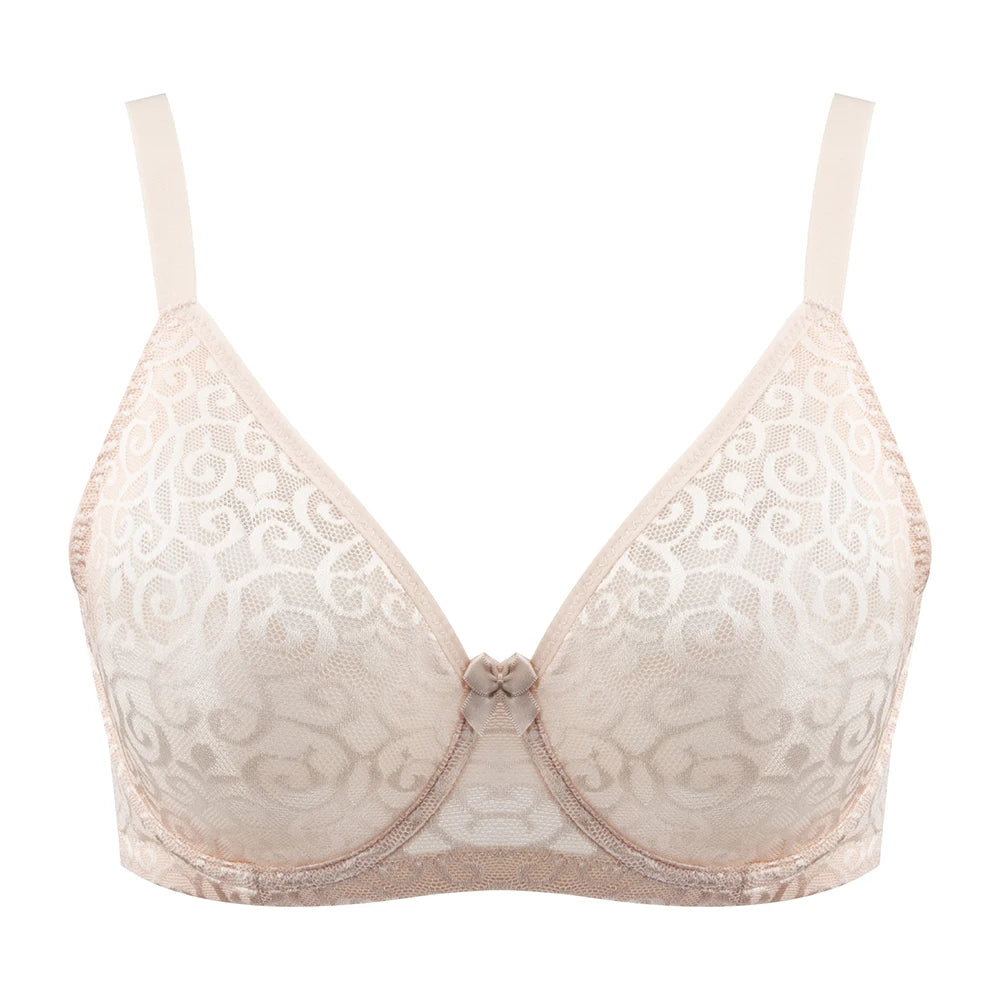 Comfortable Floral Mesh Ultra-thin Bra