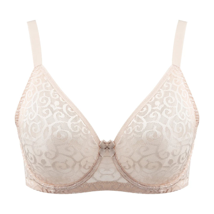 Comfortable Floral Mesh Ultra-thin Bra