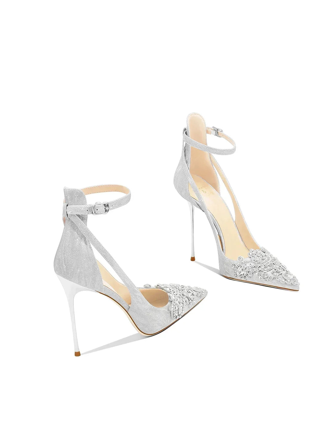 Fashion-Forward Square Buckle High Heels