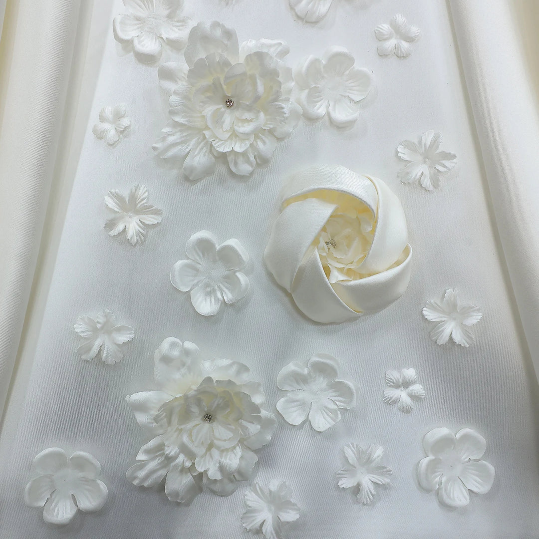 Stunning 3D Flowers Bridal Couture