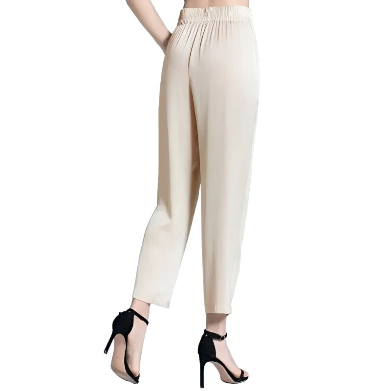 High-Waist Long Harem Trousers