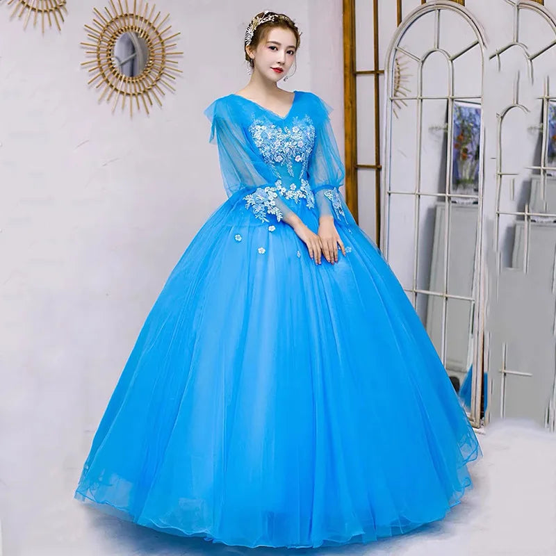 Gorgeous Puff Sleeves Party Ball Gown