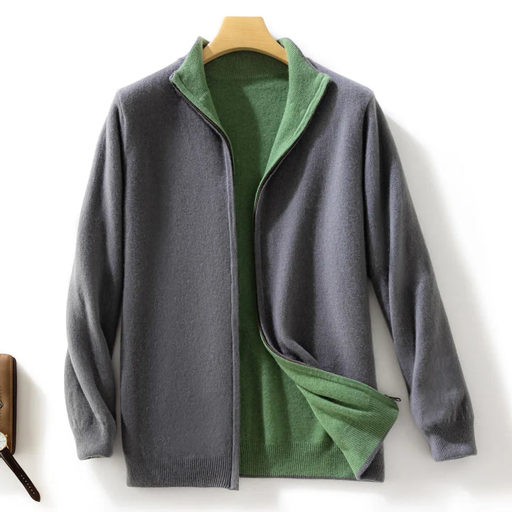 Trendy Double-Sided Thick Zipper Cardigan