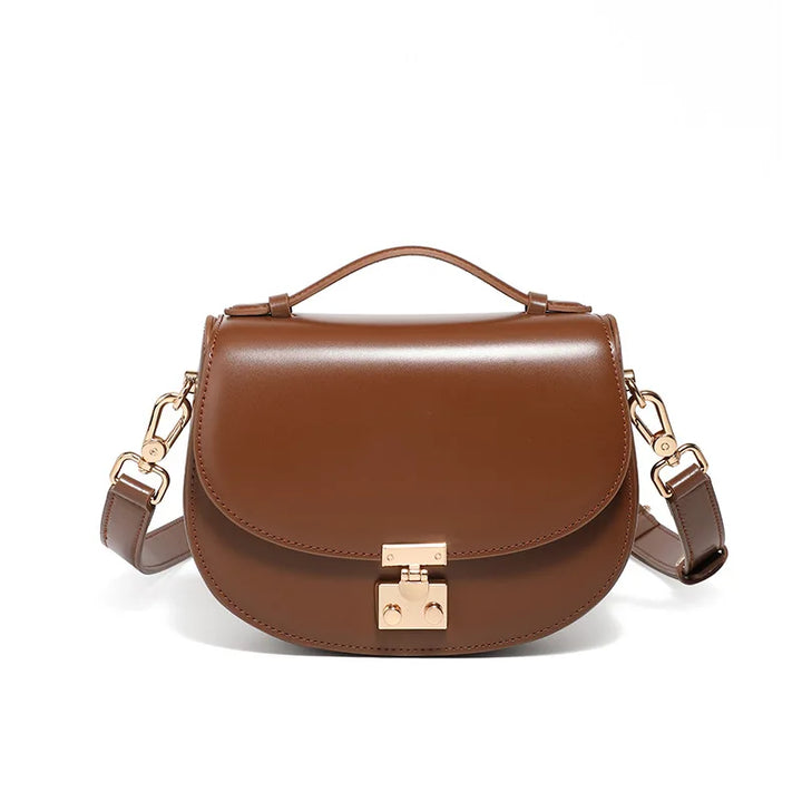 Refined Cowhide Crossbody Bag