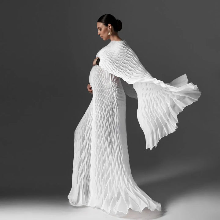 Modest Folds Maternity Photoshoots Dress