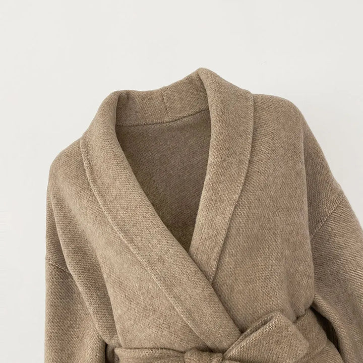 Sleek Natural Fur Wool Jacket