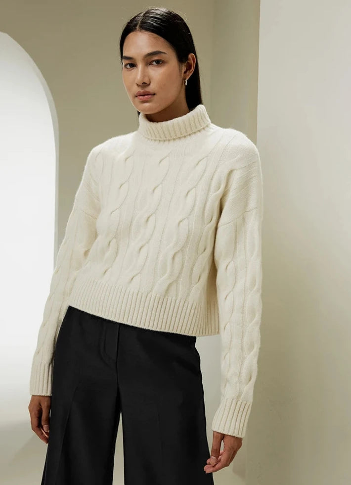 Turtleneck Pullover Cashmere Sweater