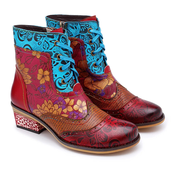 British Style Ethnic ZIP Boots