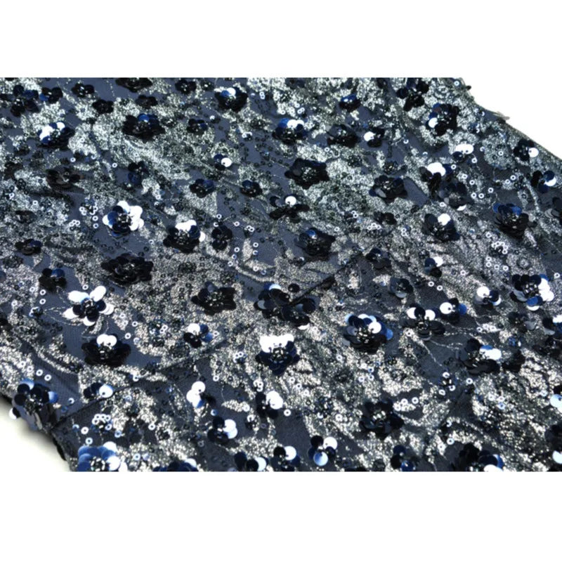 Graceful Three-dimensional Flower Evening Dress