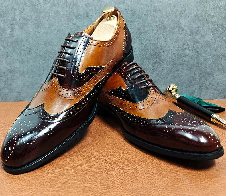 Party Style Leather Brogue Shoes